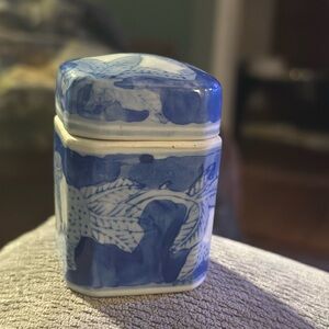 Blue and White Ceramic Art Piece